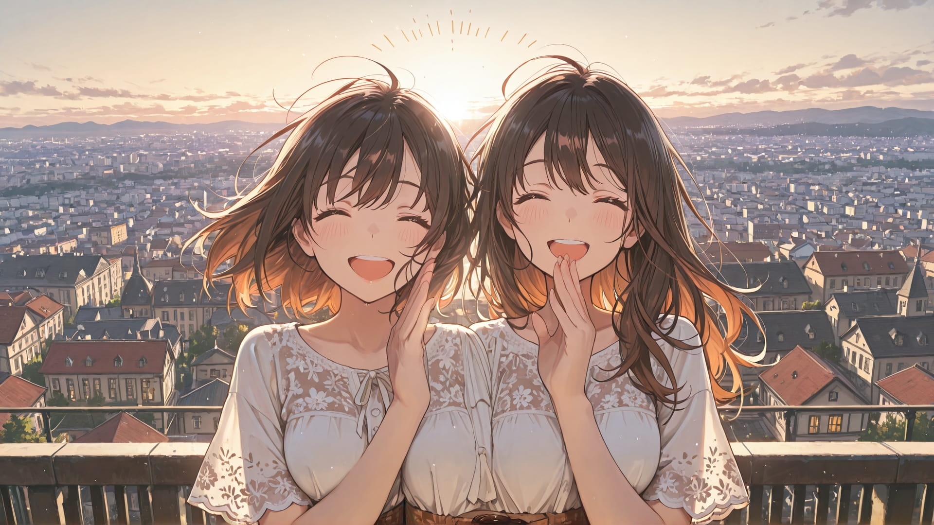 Brown Afternoon City GrannyWave smartphone wallpaper free download, vertical 9:16 format, Brown, Afternoon, City, Summer 001