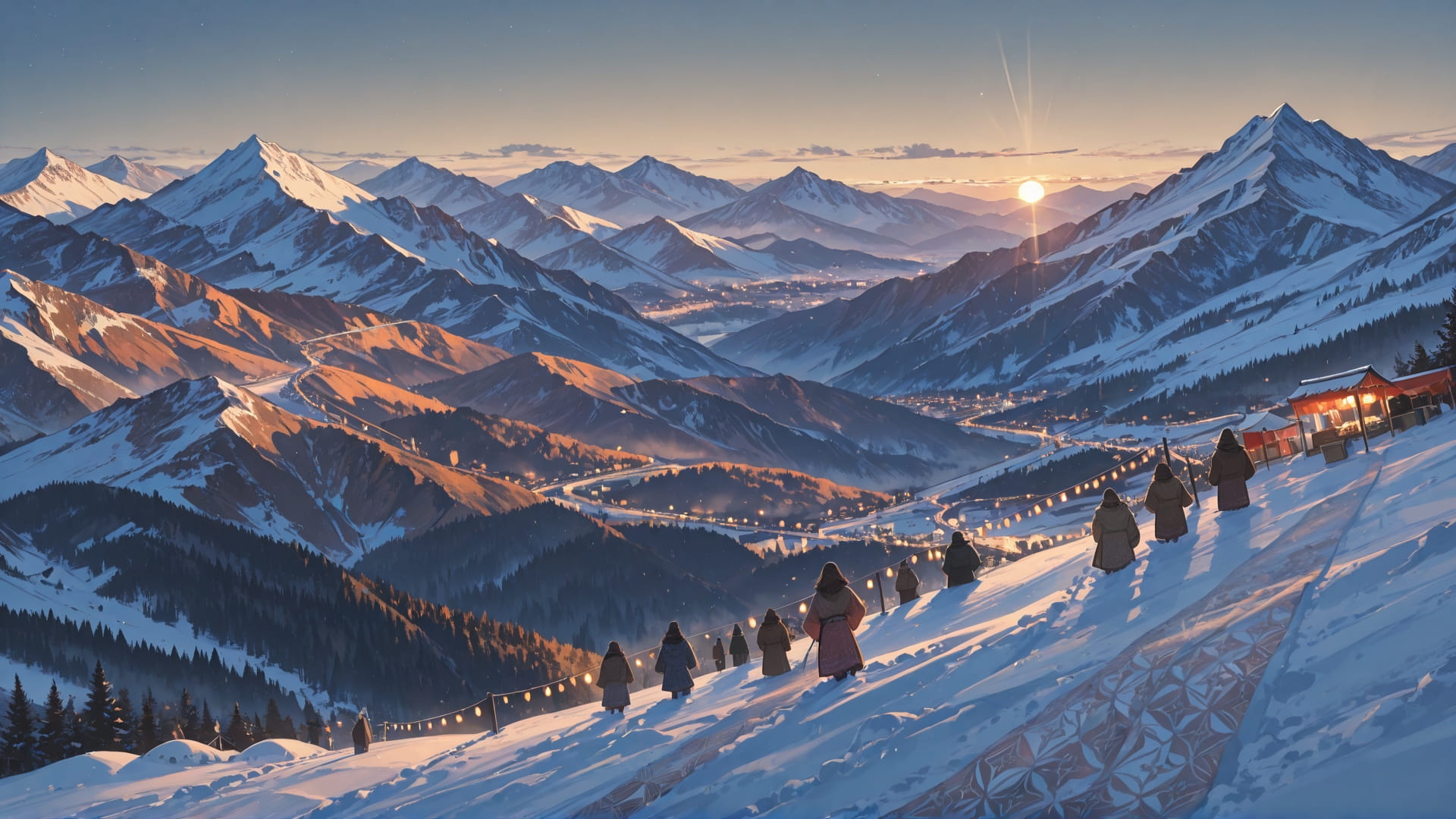 Brown Afternoon Mountain GrannyWave smartphone wallpaper free download, vertical 16:9 format, Brown, Afternoon, Mountain, Winter 001