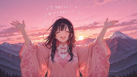 Pink Sunset Mountain GrannyWave smartphone wallpaper free download, vertical 9:16 format, Pink, Sunset, Mountain, Spring 001