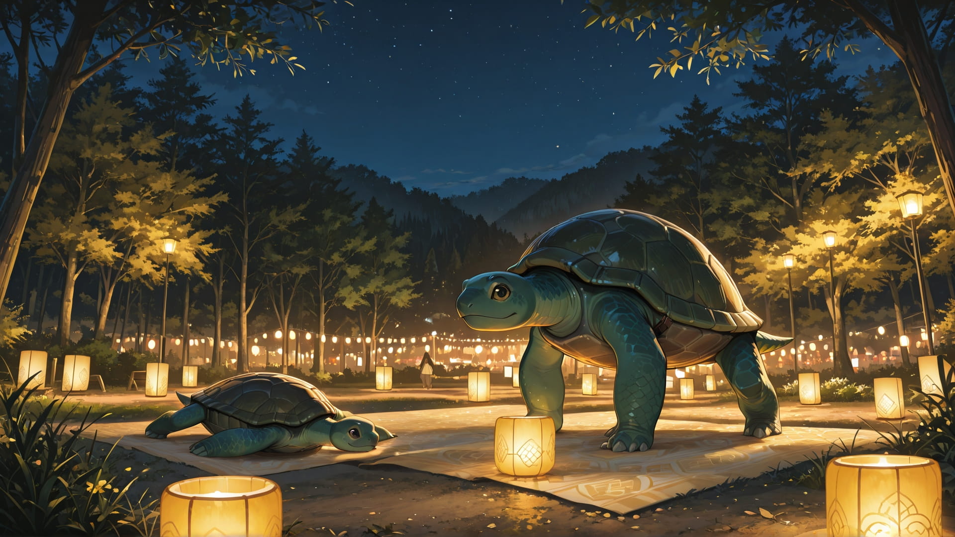 Yellow Night Nature GrannyWave smartphone wallpaper free download, vertical 16:9 format, Yellow, Night, Nature, Spring