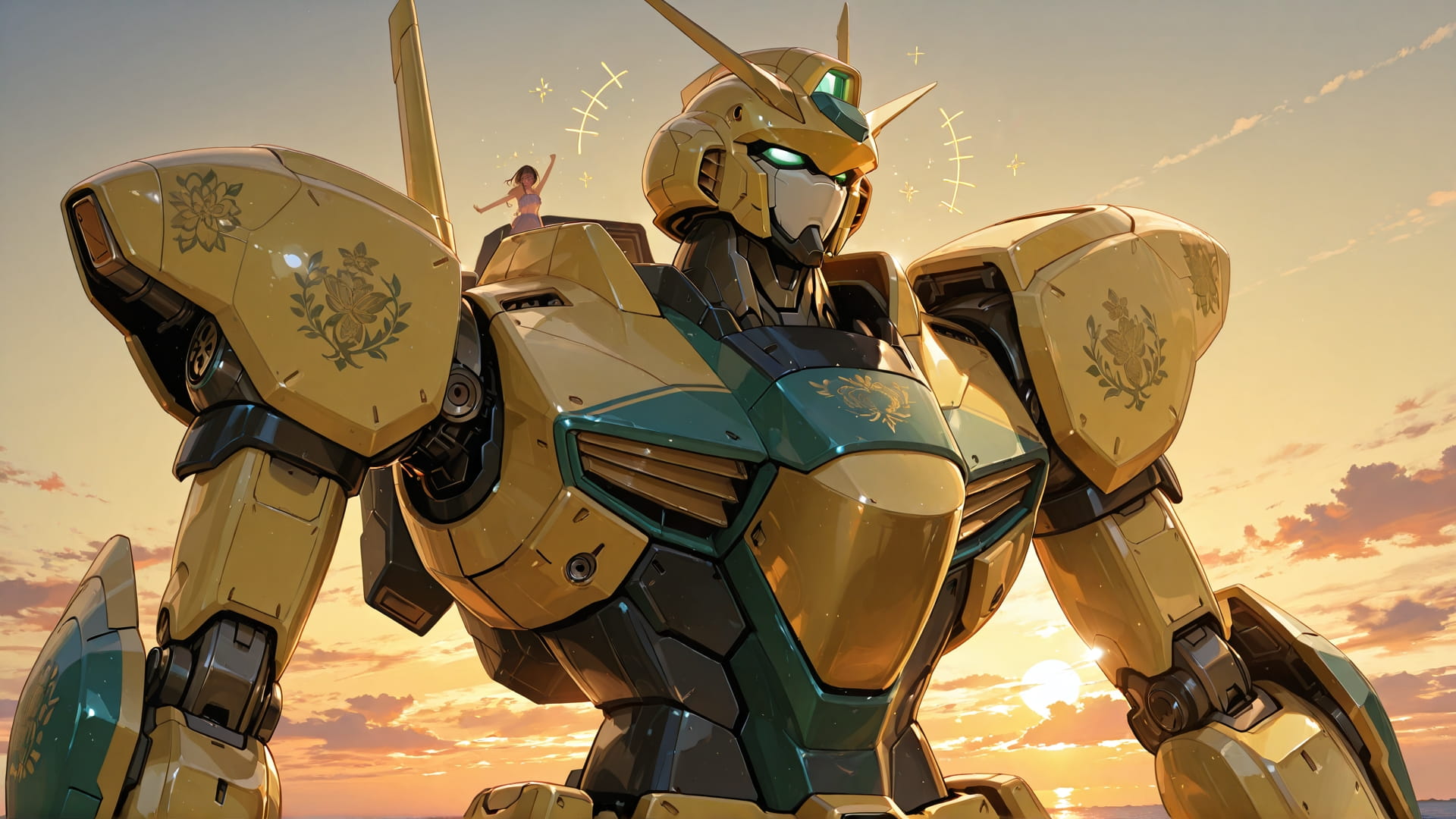 Yellow Sunset Sky GrannyWave smartphone wallpaper free download, vertical 16:9 format, Yellow, Sunset, Sky, Summer