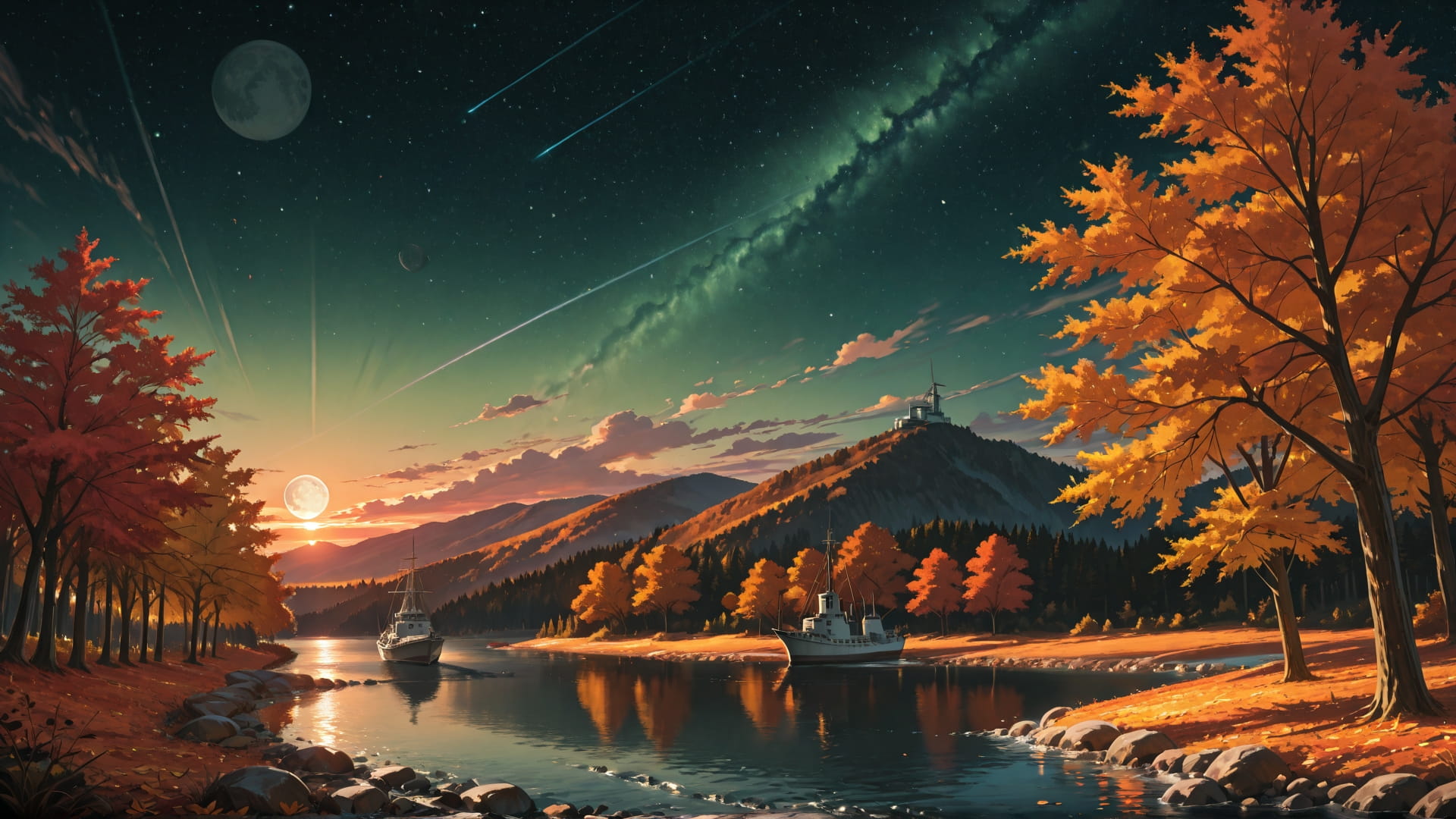 Green Sunset Nature Hormuz smartphone wallpaper free download, vertical 16:9 format, Green, Sunset, Nature, Autumn 001