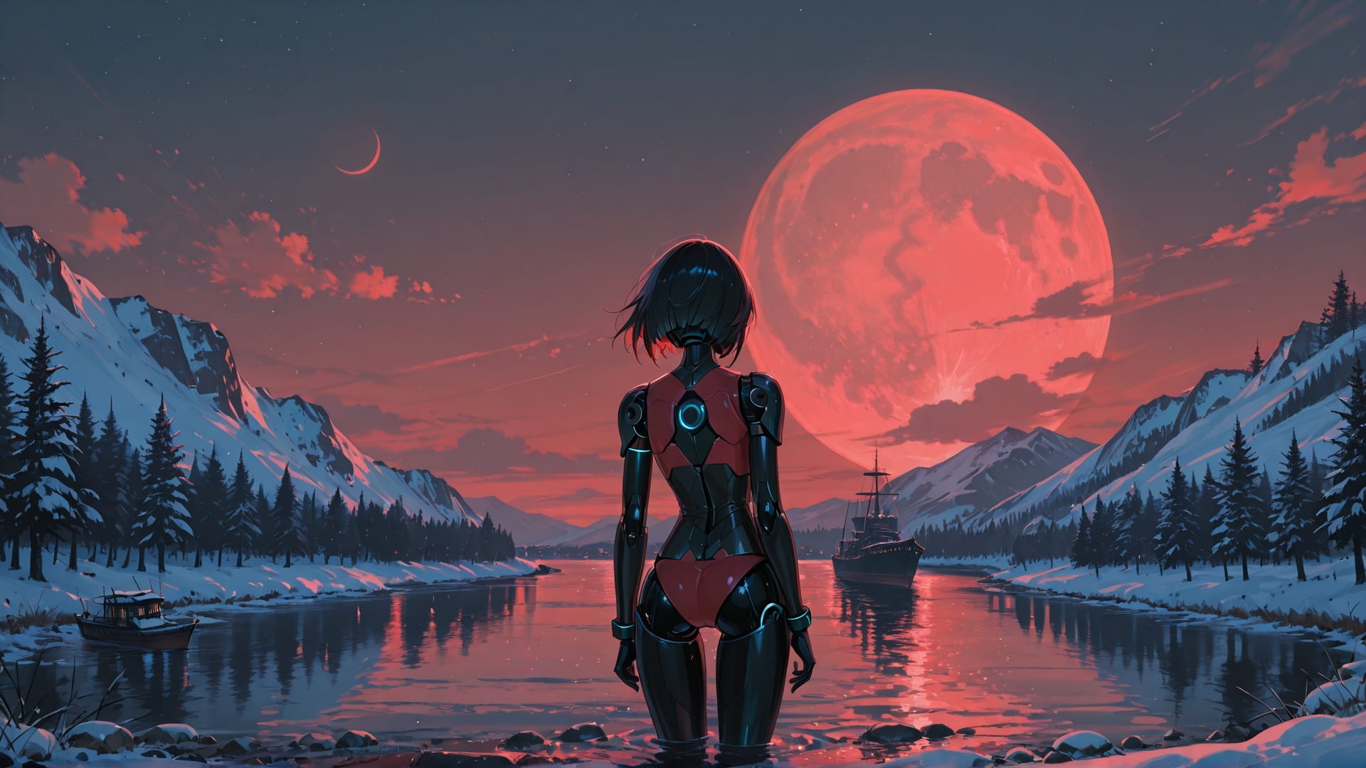 Red Afternoon Sky Hormuz smartphone wallpaper free download, vertical 16:9 format, Red, Afternoon, Sky, Winter