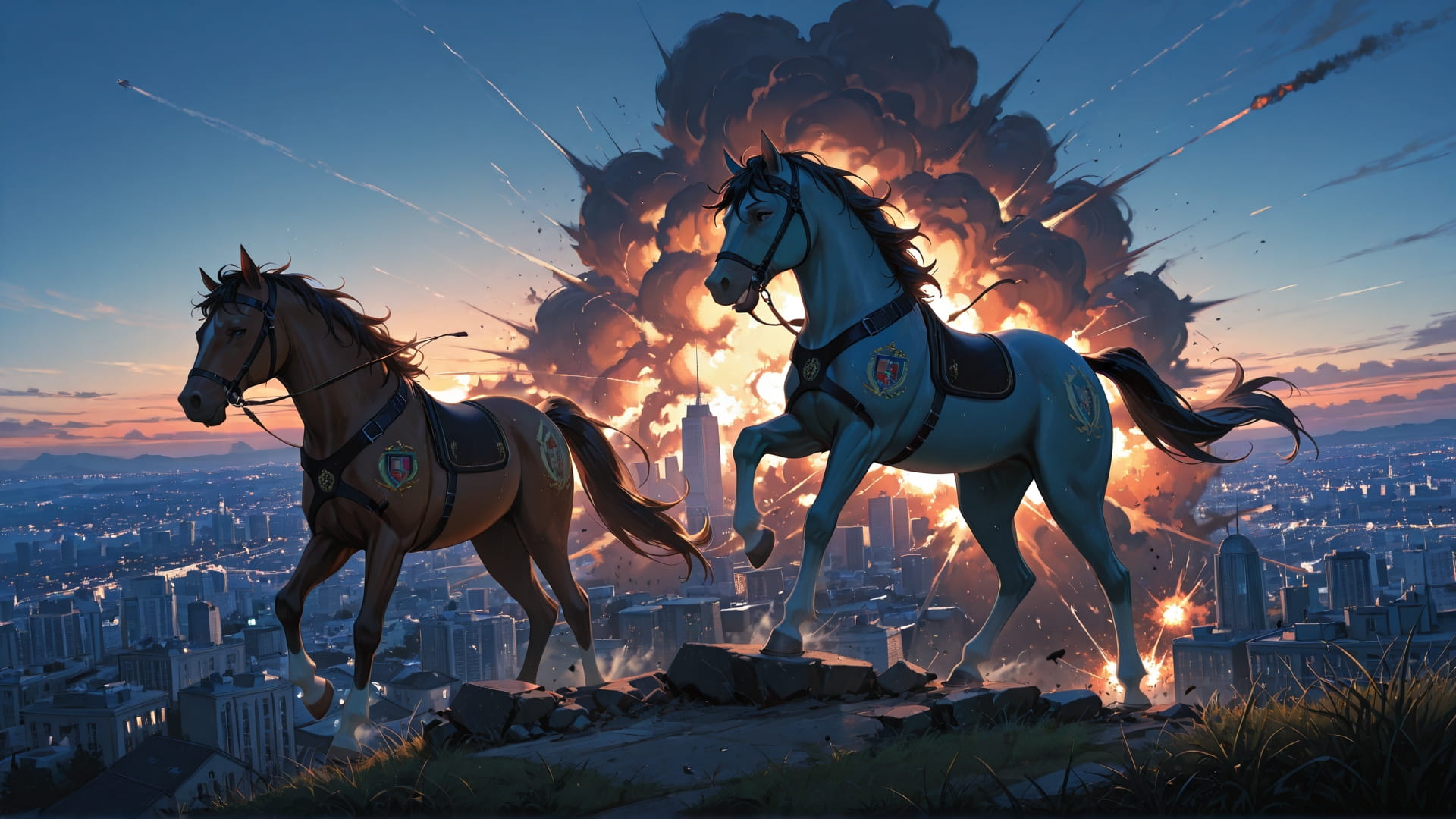 Blue Sunset City Iran smartphone wallpaper free download, vertical 16:9 format, Blue, Sunset, City, Spring