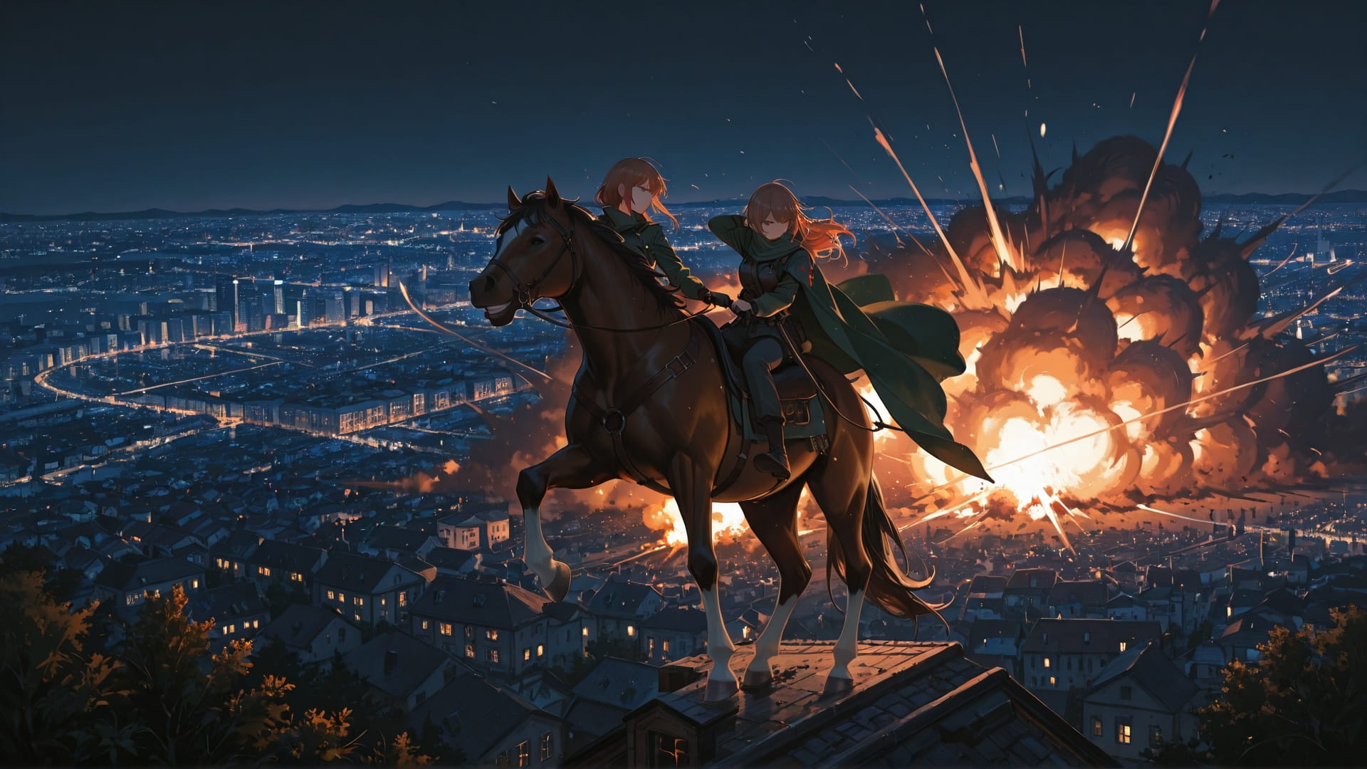 Orange Night City Iran smartphone wallpaper free download, vertical 9:16 format, Orange, Night, City, Spring