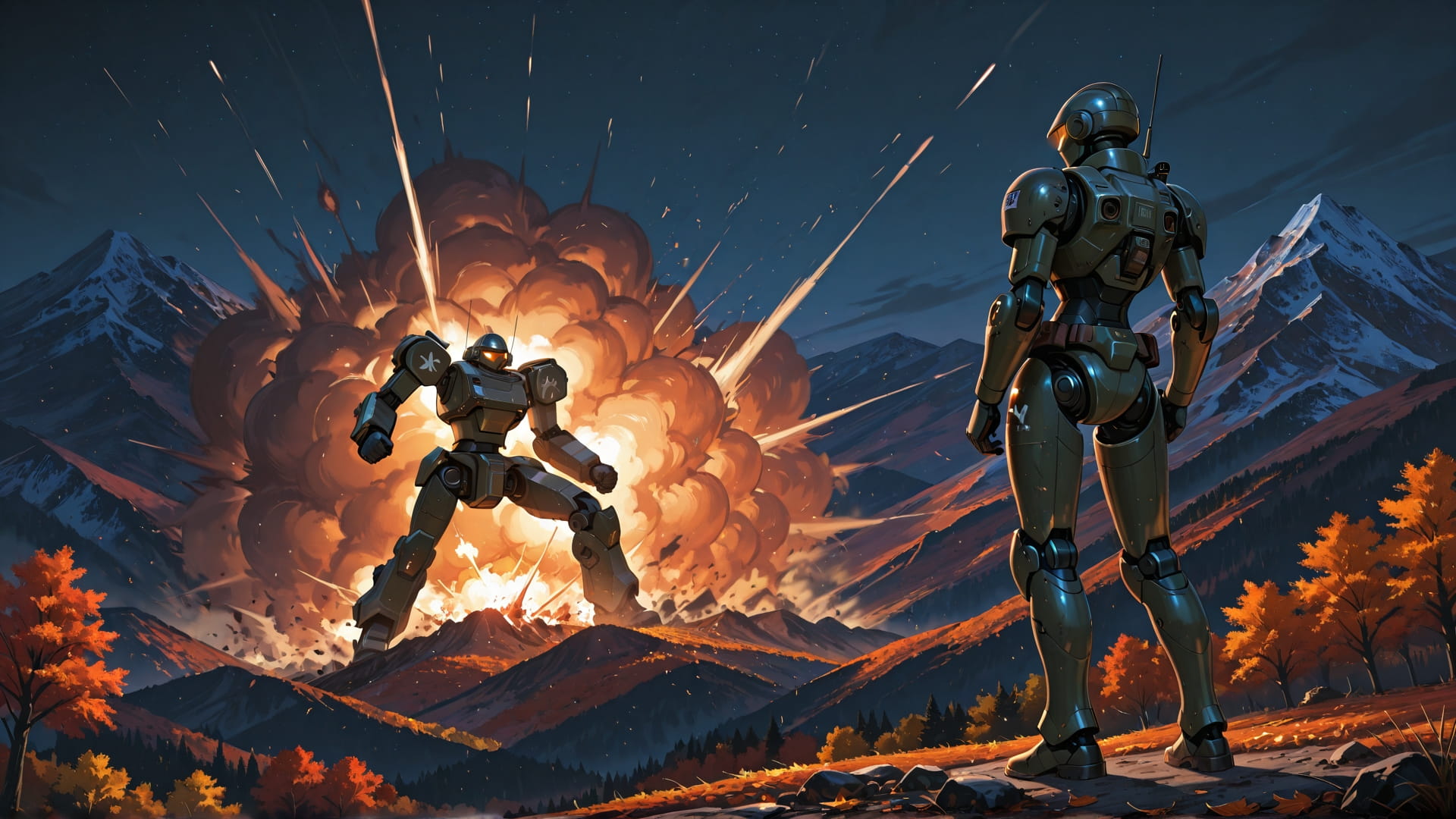 Orange Night Mountain Iran smartphone wallpaper free download, vertical 16:9 format, Orange, Night, Mountain, Autumn