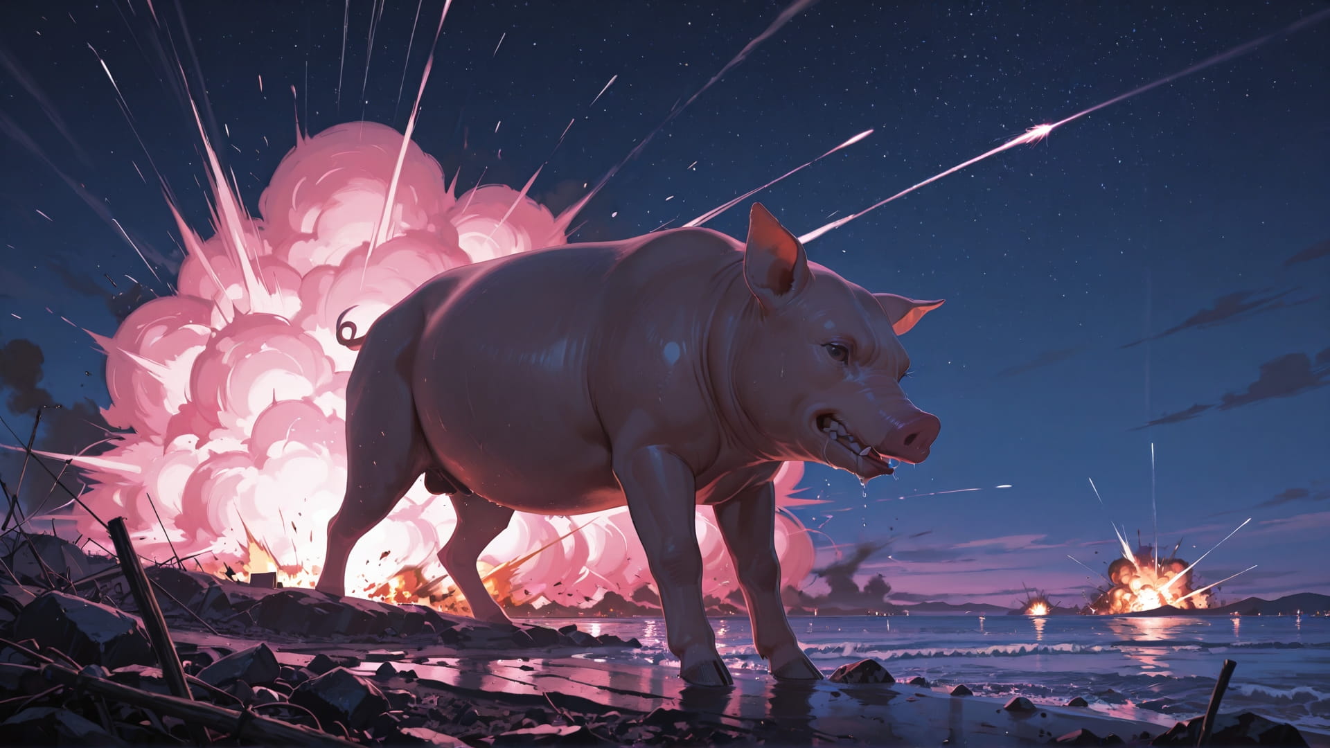 Pink Night Sky Iran smartphone wallpaper free download, vertical 16:9 format, Pink, Night, Sky, Summer