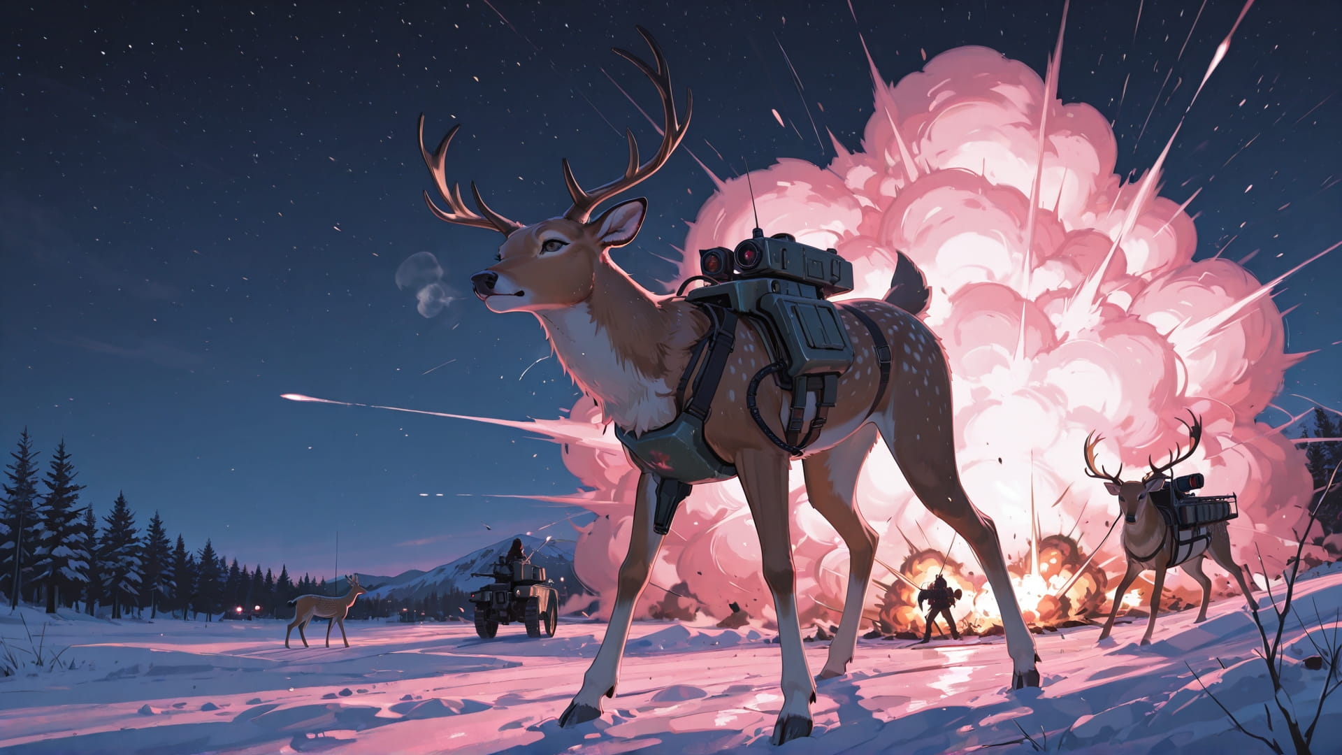 Pink Night Sky Iran smartphone wallpaper free download, vertical 16:9 format, Pink, Night, Sky, Winter