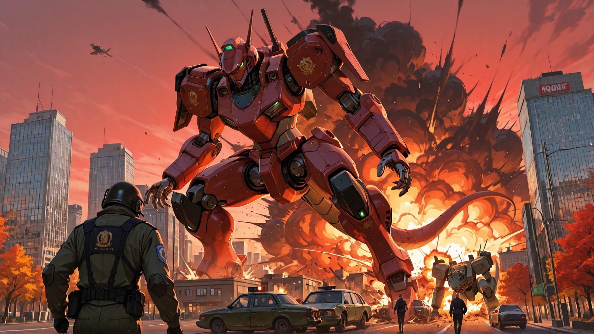 Red Afternoon City Iran smartphone wallpaper free download, vertical 16:9 format, Red, Afternoon, City, Autumn