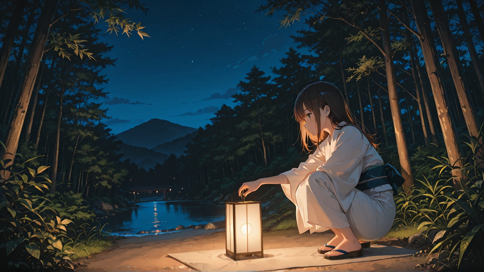 Brown Night Nature Japanese smartphone wallpaper free download, vertical 16:9 format, Brown, Night, Nature, Summer 001