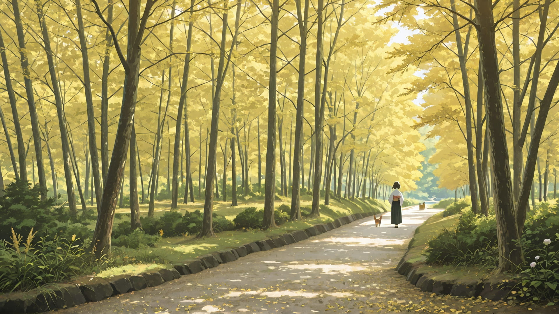 Yellow Afternoon Nature Japanese smartphone wallpaper free download, vertical 16:9 format, Yellow, Afternoon, Nature, Spring