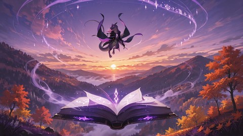 Purple Sunset Sky Library smartphone wallpaper free download, vertical 9:16 format, Purple, Sunset, Sky, Autumn