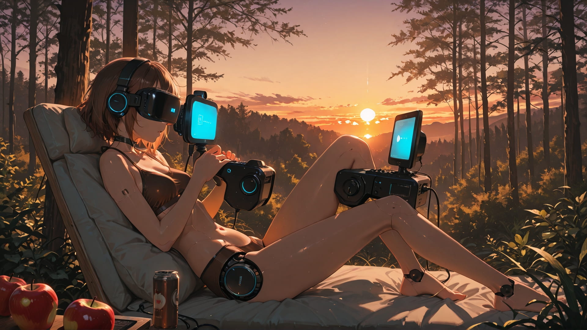 Brown Sunset Nature MR smartphone wallpaper free download, vertical 16:9 format, Brown, Sunset, Nature, Summer