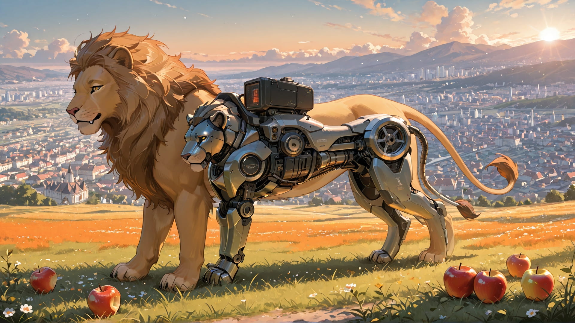 Orange Afternoon City MR smartphone wallpaper free download, vertical 16:9 format, Orange, Afternoon, City, Spring