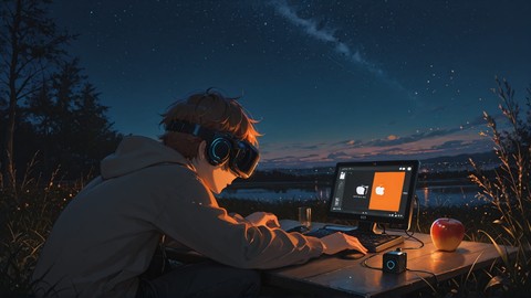 Orange Night Sky MR smartphone wallpaper free download, vertical 9:16 format, Orange, Night, Sky, Spring 001