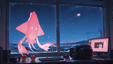 Pink Night Sky MR smartphone wallpaper free download, vertical 9:16 format, Pink, Night, Sky, Winter