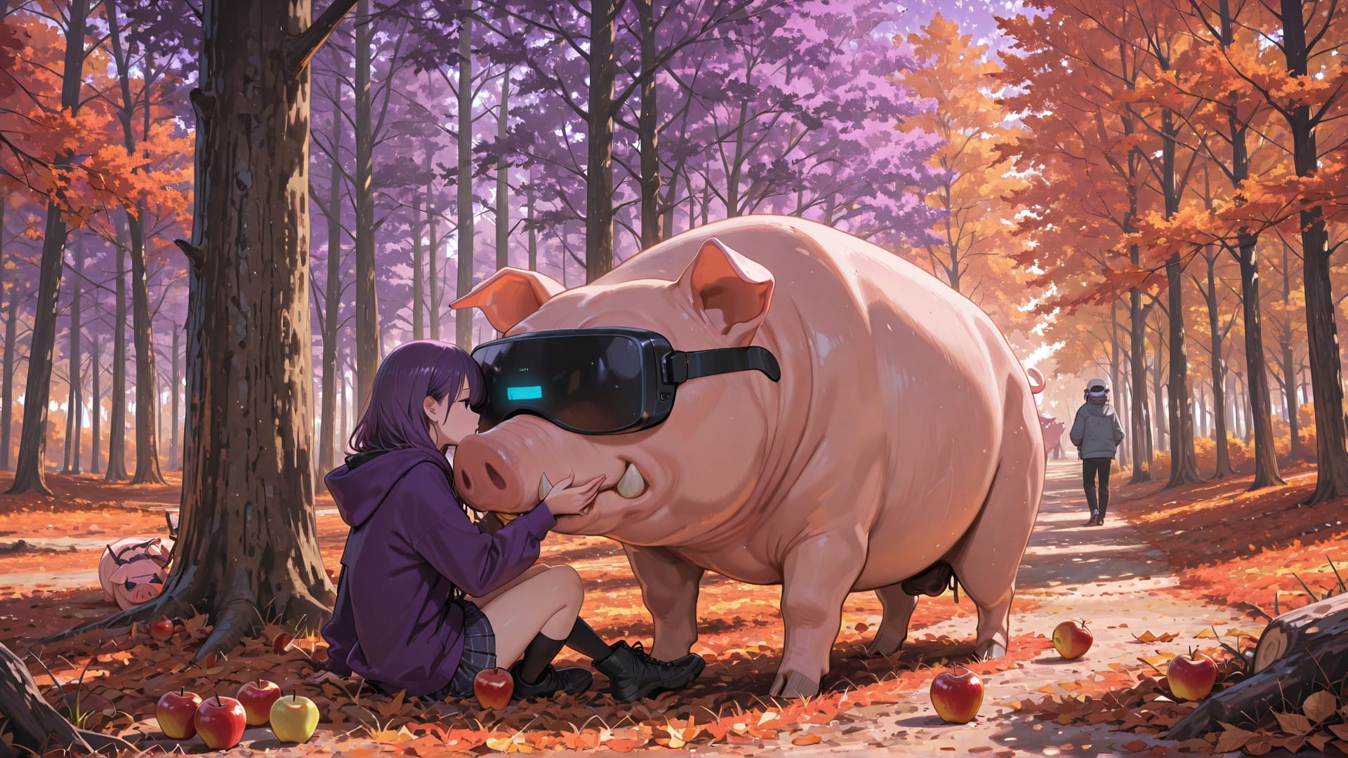 Purple Afternoon Nature MR smartphone wallpaper free download, vertical 16:9 format, Purple, Afternoon, Nature, Autumn