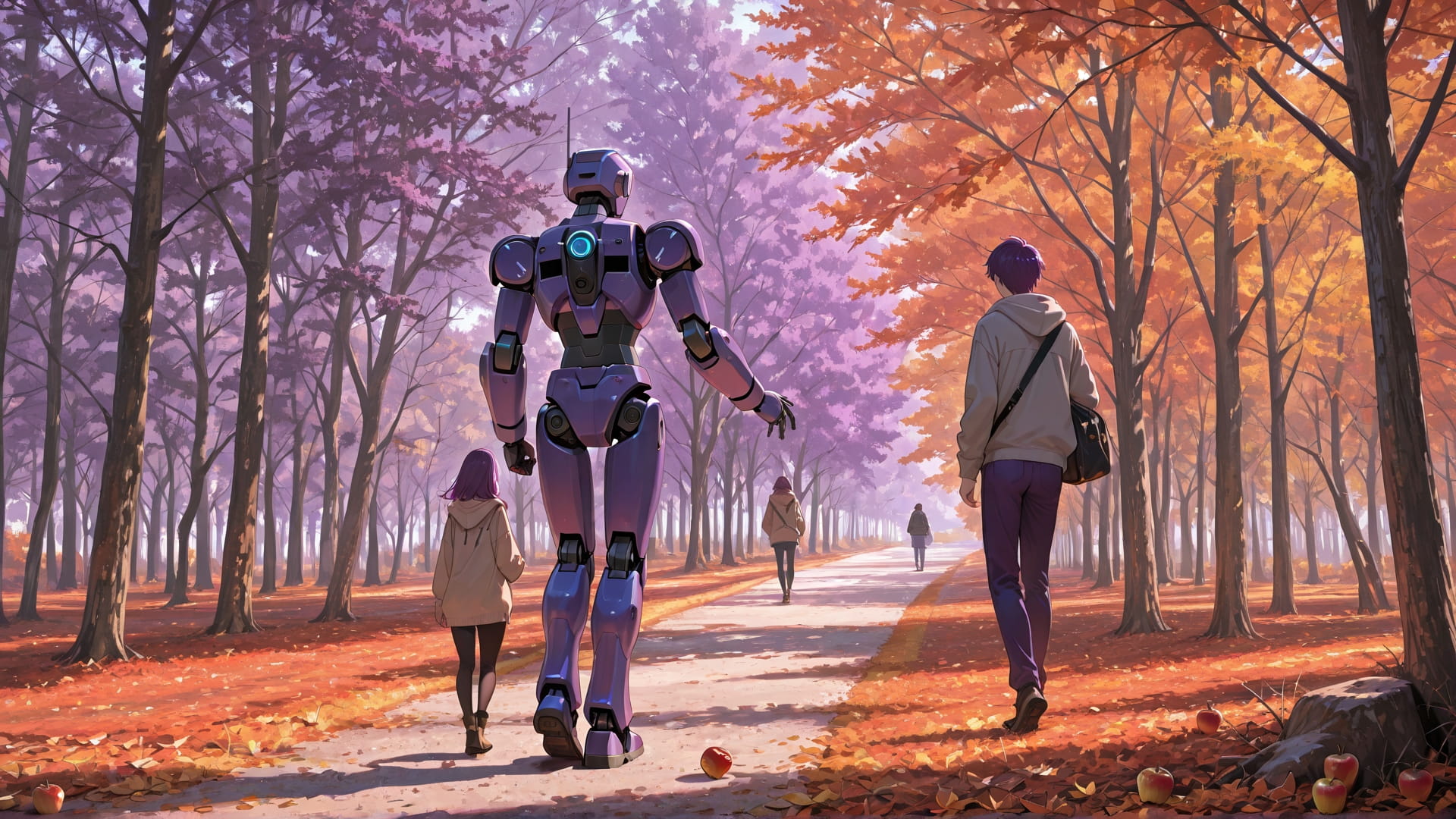 Purple Afternoon Nature MR smartphone wallpaper free download, vertical 16:9 format, Purple, Afternoon, Nature, Autumn