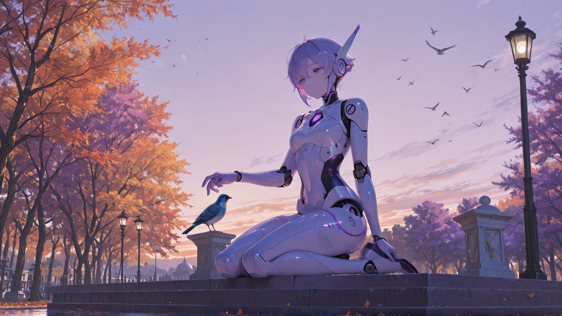 Purple Afternoon Sky Marble smartphone wallpaper free download, vertical 16:9 format, Purple, Afternoon, Sky, Autumn