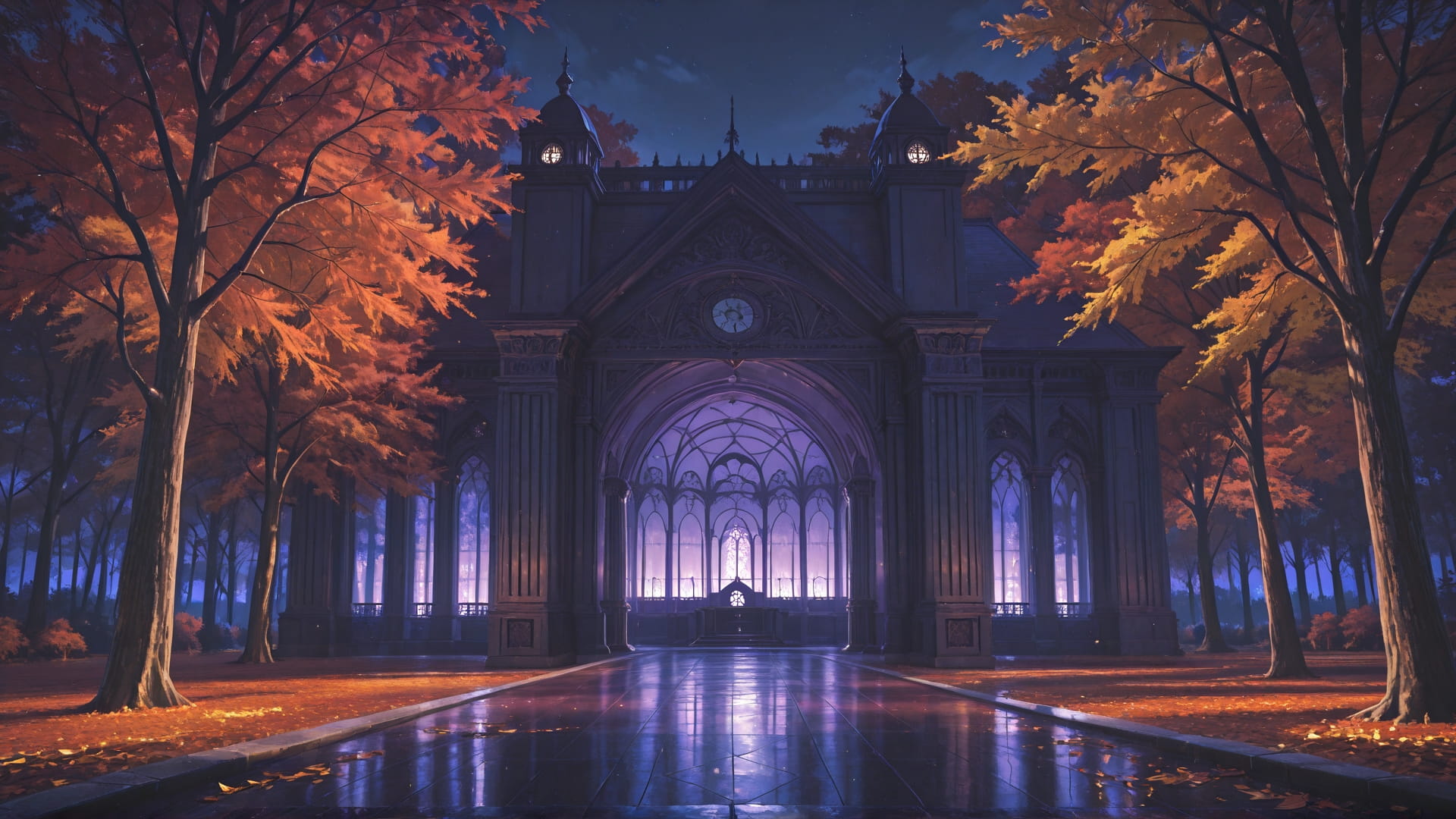 Purple Night Nature Marble smartphone wallpaper free download, vertical 16:9 format, Purple, Night, Nature, Autumn