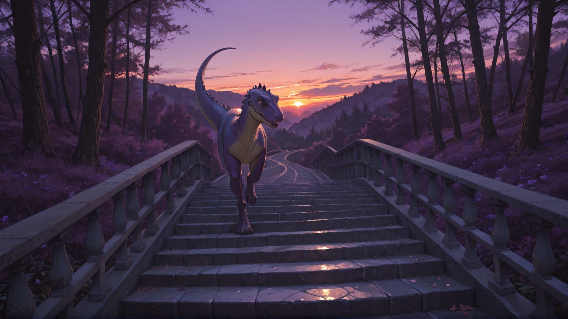 Purple Sunset Nature Marble smartphone wallpaper free download, vertical 16:9 format, Purple, Sunset, Nature, Spring