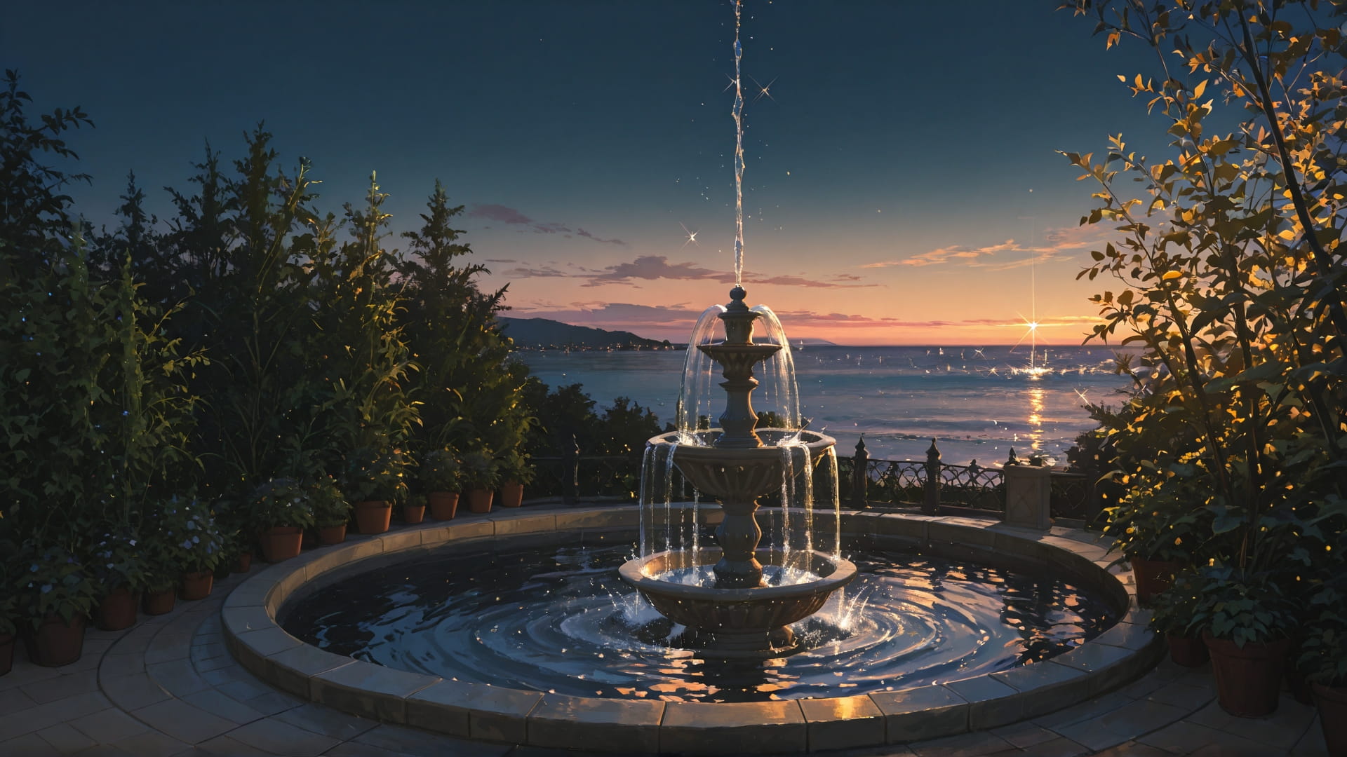 Yellow Night Sea Marble smartphone wallpaper free download, vertical 16:9 format, Yellow, Night, Sea, Spring 001