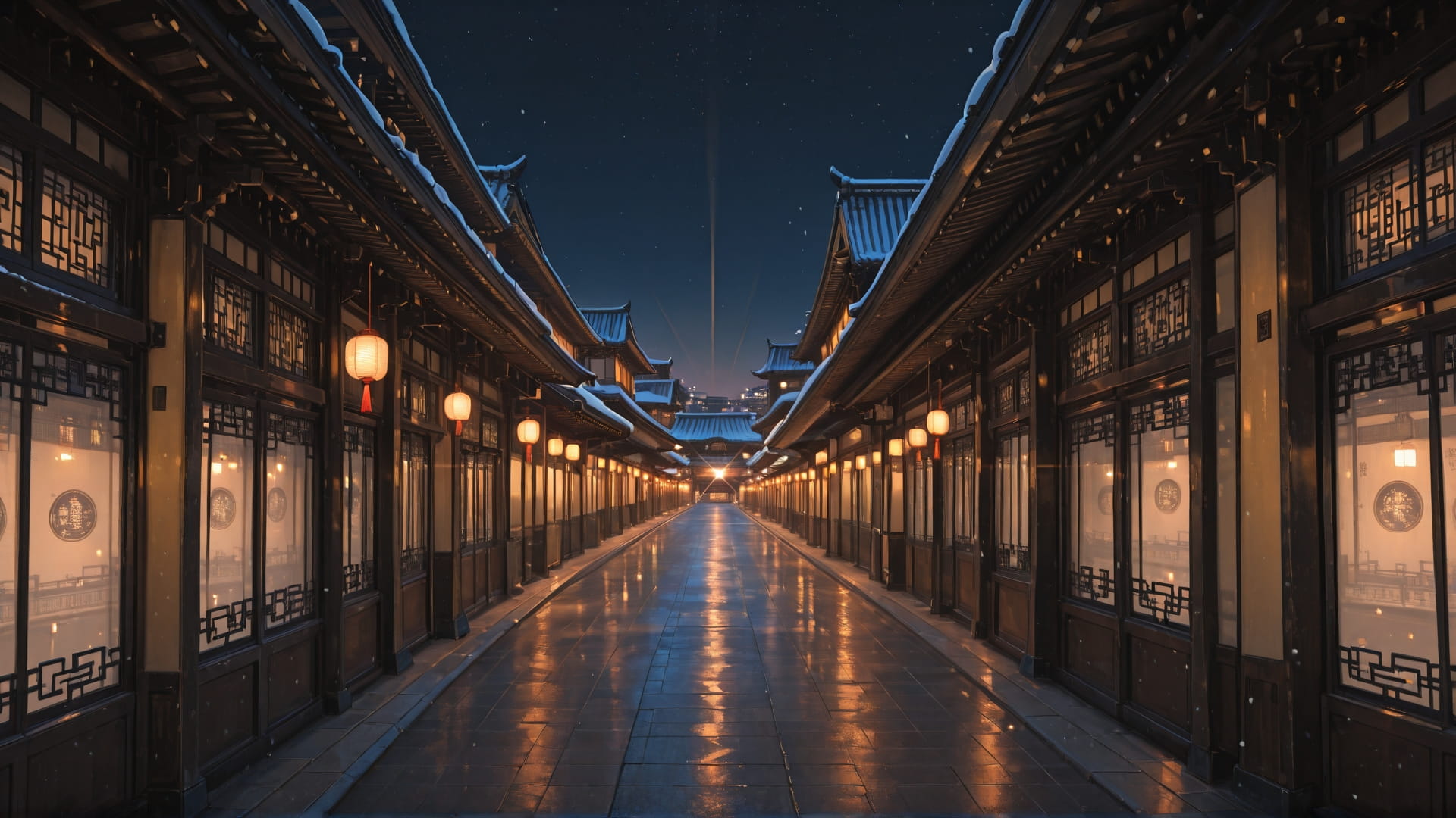 Brown Night City Mirage smartphone wallpaper free download, vertical 16:9 format, Brown, Night, City, Winter 001