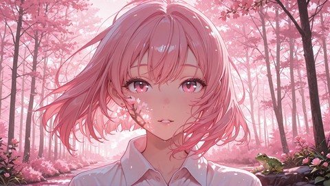 Pink Afternoon Nature Mirage smartphone wallpaper free download, vertical 9:16 format, Pink, Afternoon, Nature, Spring