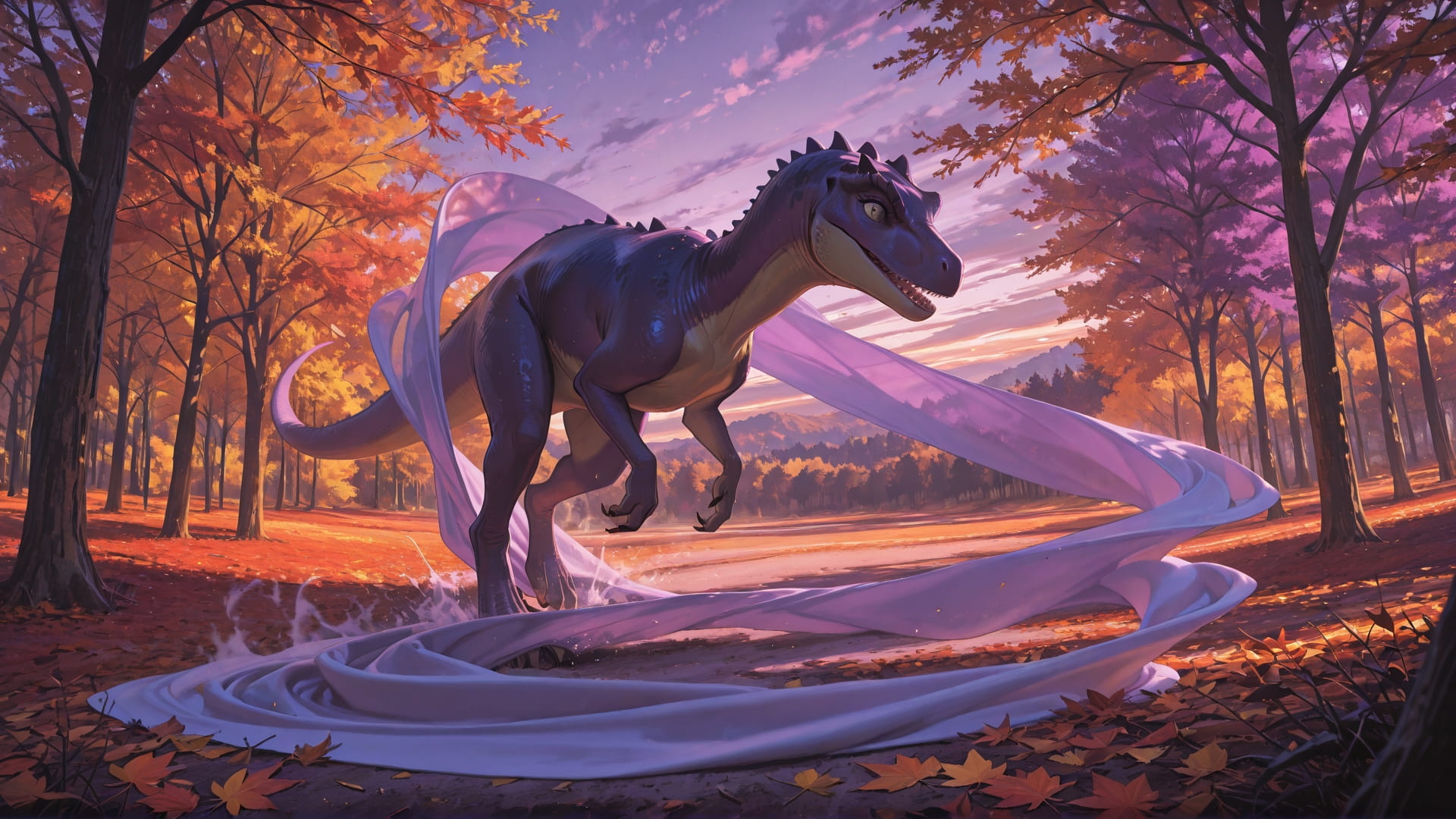 Purple Afternoon Nature Mirage smartphone wallpaper free download, vertical 16:9 format, Purple, Afternoon, Nature, Autumn