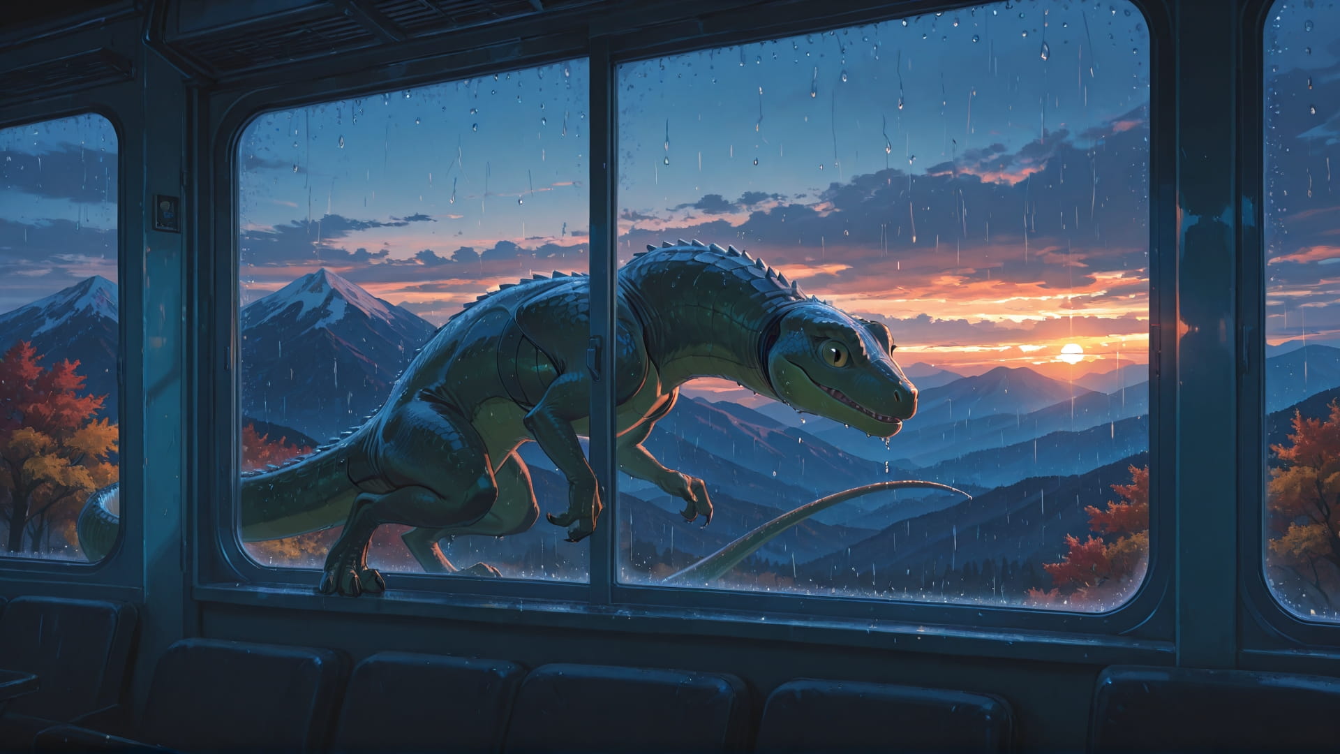 Blue Sunset Mountain Monsoon smartphone wallpaper free download, vertical 16:9 format, Blue, Sunset, Mountain, Autumn