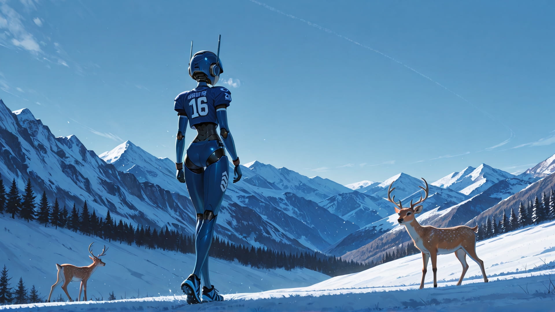 Blue Afternoon Mountain NFL smartphone wallpaper free download, vertical 16:9 format, Blue, Afternoon, Mountain, Winter