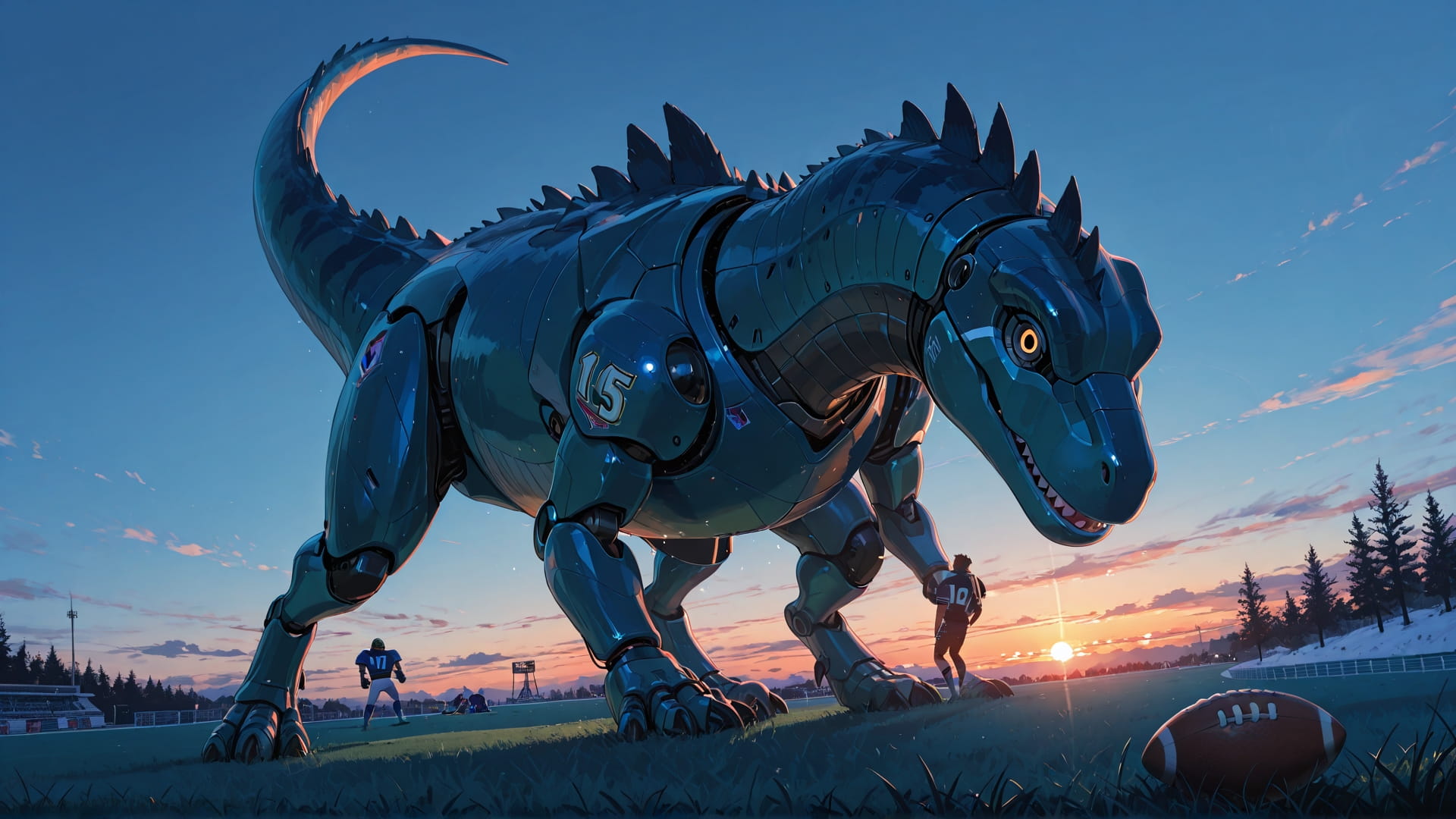 Blue Sunset Sky NFL smartphone wallpaper free download, vertical 16:9 format, Blue, Sunset, Sky, Winter