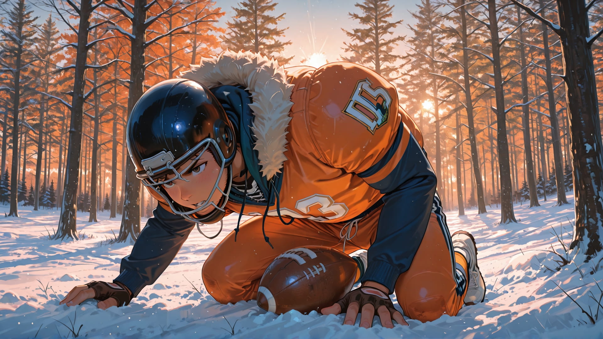 Orange Afternoon Nature NFL smartphone wallpaper free download, vertical 16:9 format, Orange, Afternoon, Nature, Winter 001