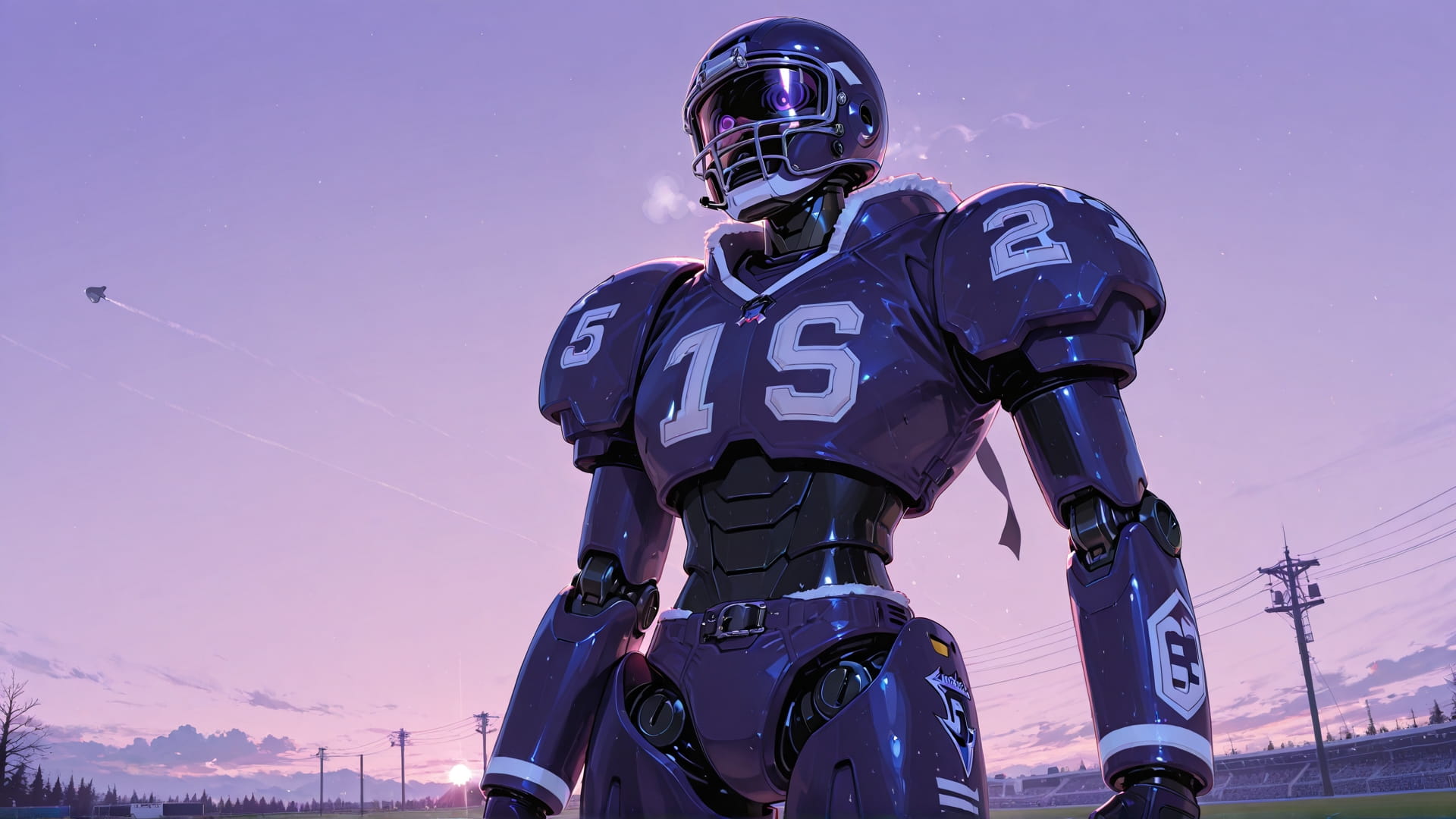 Purple Afternoon Sky NFL smartphone wallpaper free download, vertical 16:9 format, Purple, Afternoon, Sky, Winter