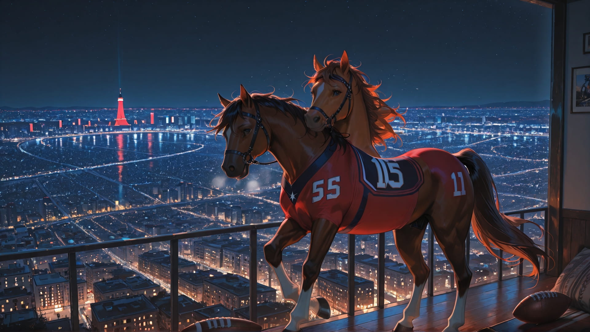 Red Night City NFL smartphone wallpaper free download, vertical 16:9 format, Red, Night, City, Winter