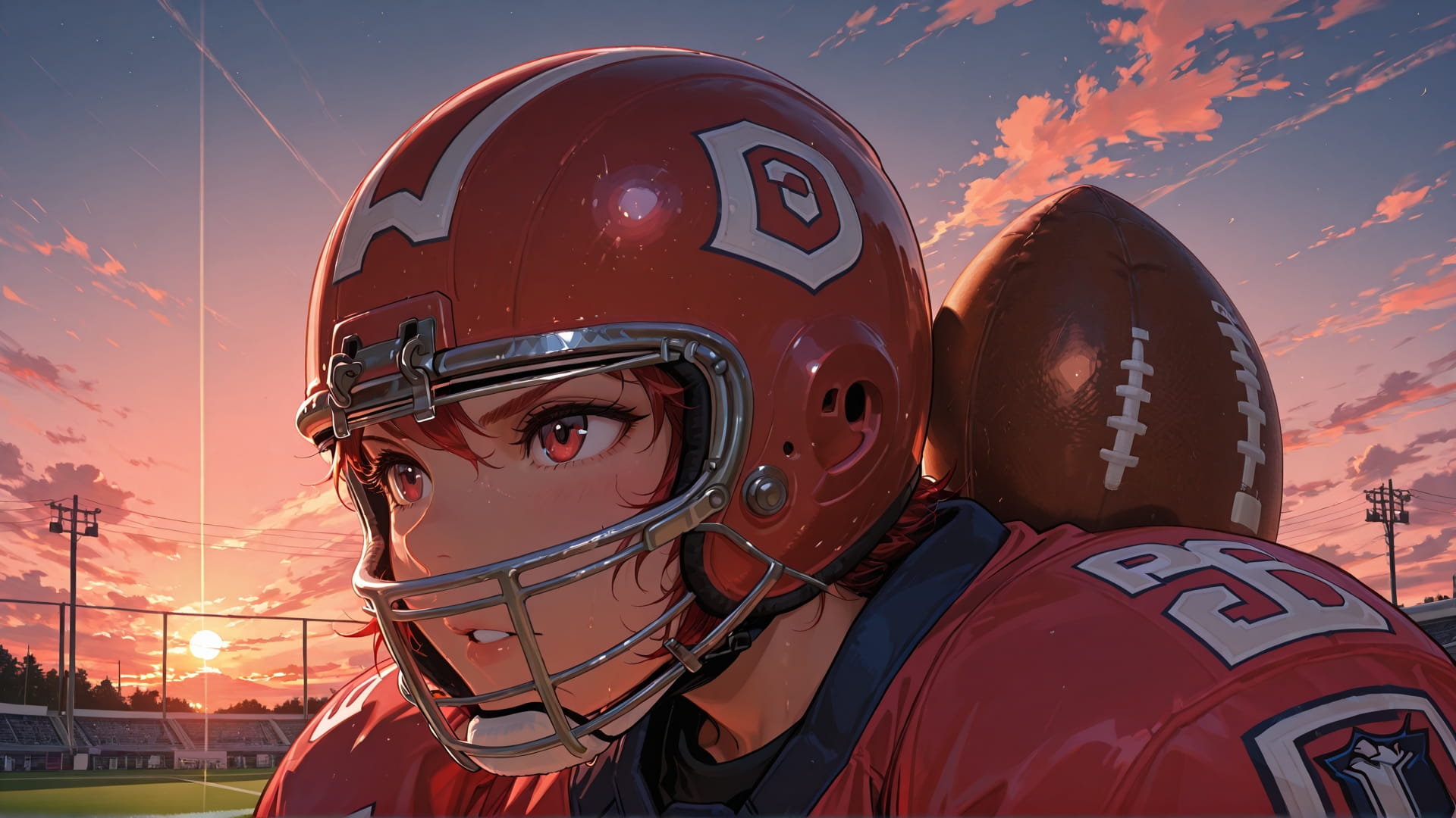 Red Sunset Sky NFL smartphone wallpaper free download, vertical 16:9 format, Red, Sunset, Sky, Summer 001