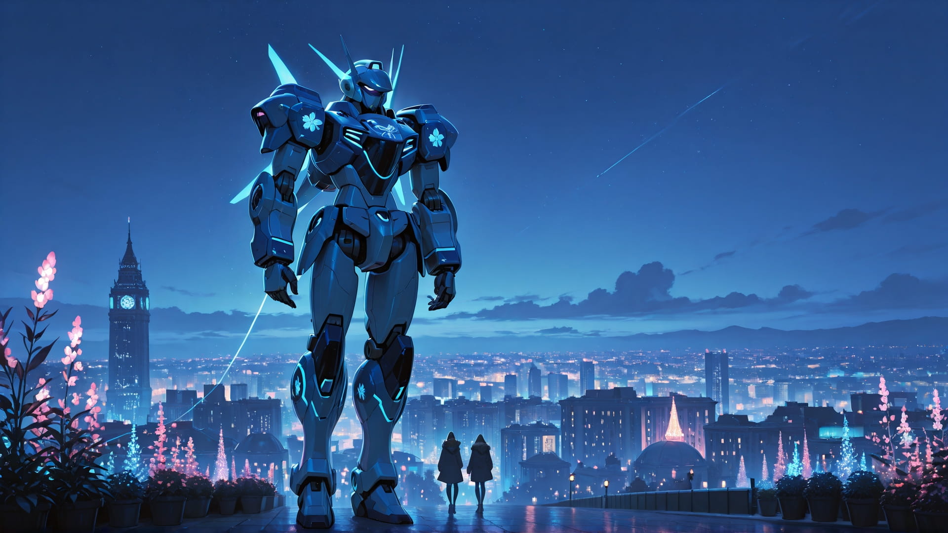 Blue Afternoon City Neon smartphone wallpaper free download, vertical 16:9 format, Blue, Afternoon, City, Winter