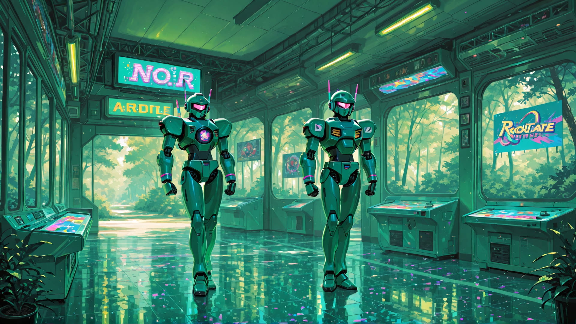 Green Afternoon Nature Neon smartphone wallpaper free download, vertical 16:9 format, Green, Afternoon, Nature, Summer