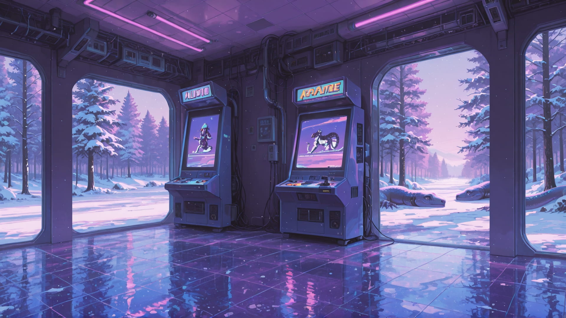 Purple Afternoon Nature Neon smartphone wallpaper free download, vertical 16:9 format, Purple, Afternoon, Nature, Winter