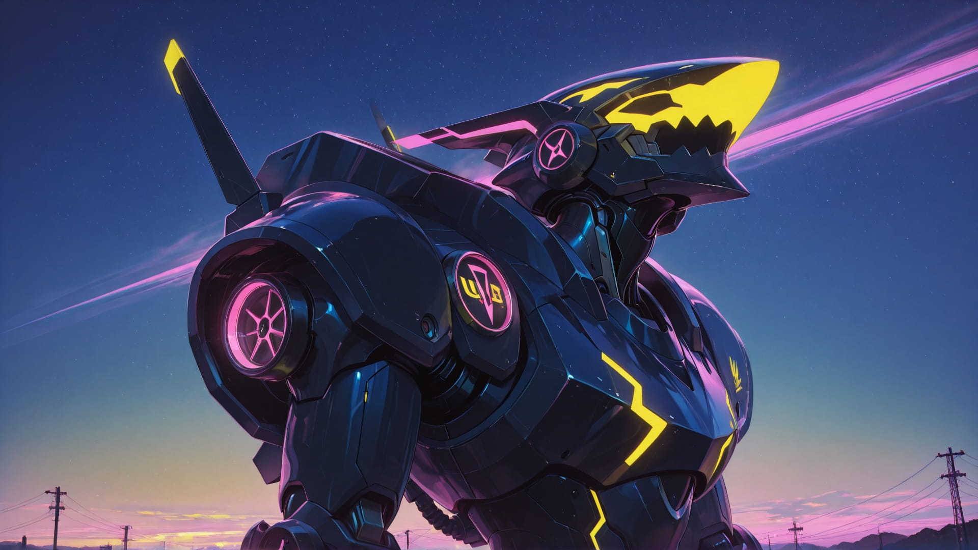 Yellow Night Sky Neon smartphone wallpaper free download, vertical 16:9 format, Yellow, Night, Sky, Winter