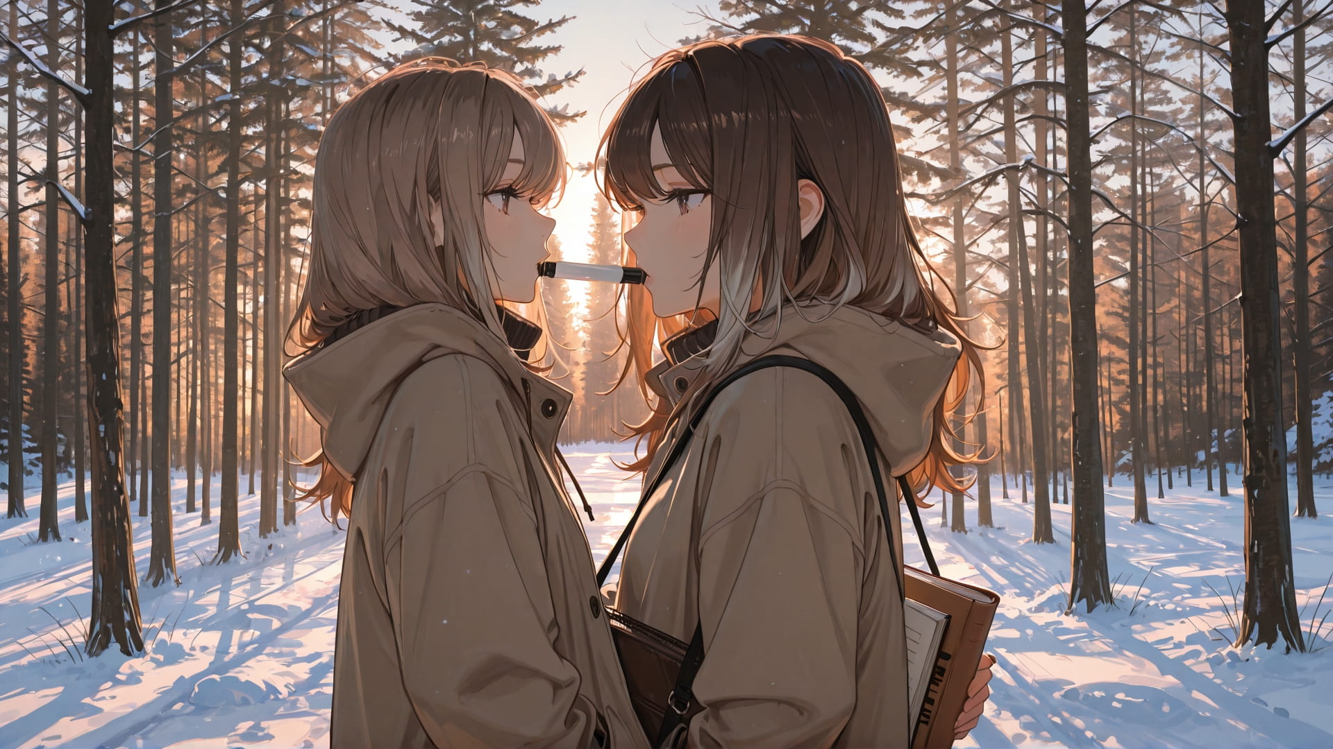 Brown Afternoon Nature NotesAppChic smartphone wallpaper free download, vertical 16:9 format, Brown, Afternoon, Nature, Winter 001