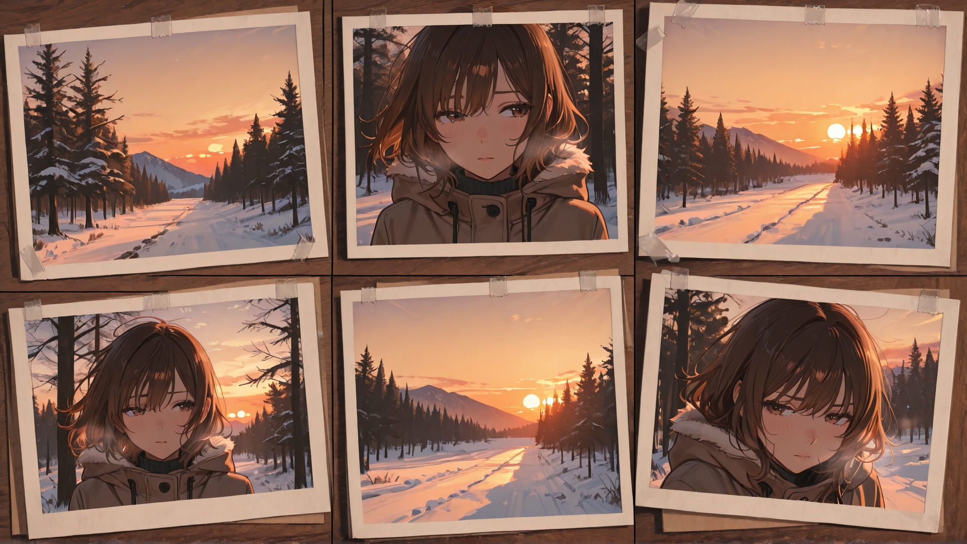 Brown Sunset Nature NotesAppChic smartphone wallpaper free download, vertical 16:9 format, Brown, Sunset, Nature, Winter 001