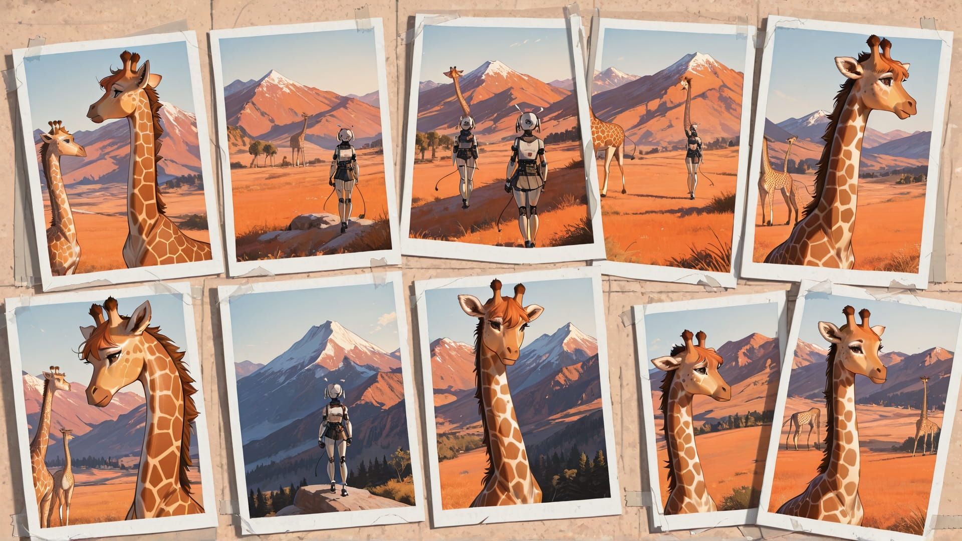 Orange Afternoon Mountain NotesAppChic smartphone wallpaper free download, vertical 16:9 format, Orange, Afternoon, Mountain, Spring