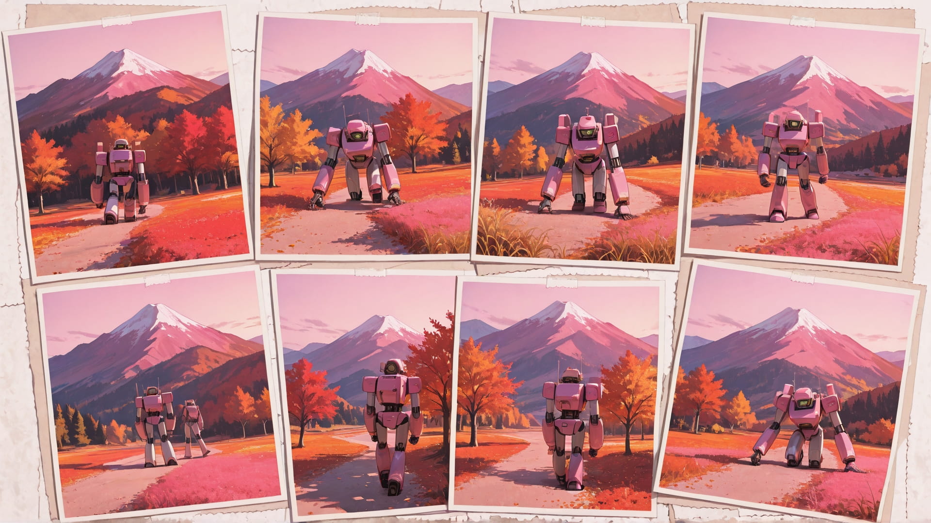 Pink Afternoon Mountain NotesAppChic smartphone wallpaper free download, vertical 16:9 format, Pink, Afternoon, Mountain, Autumn