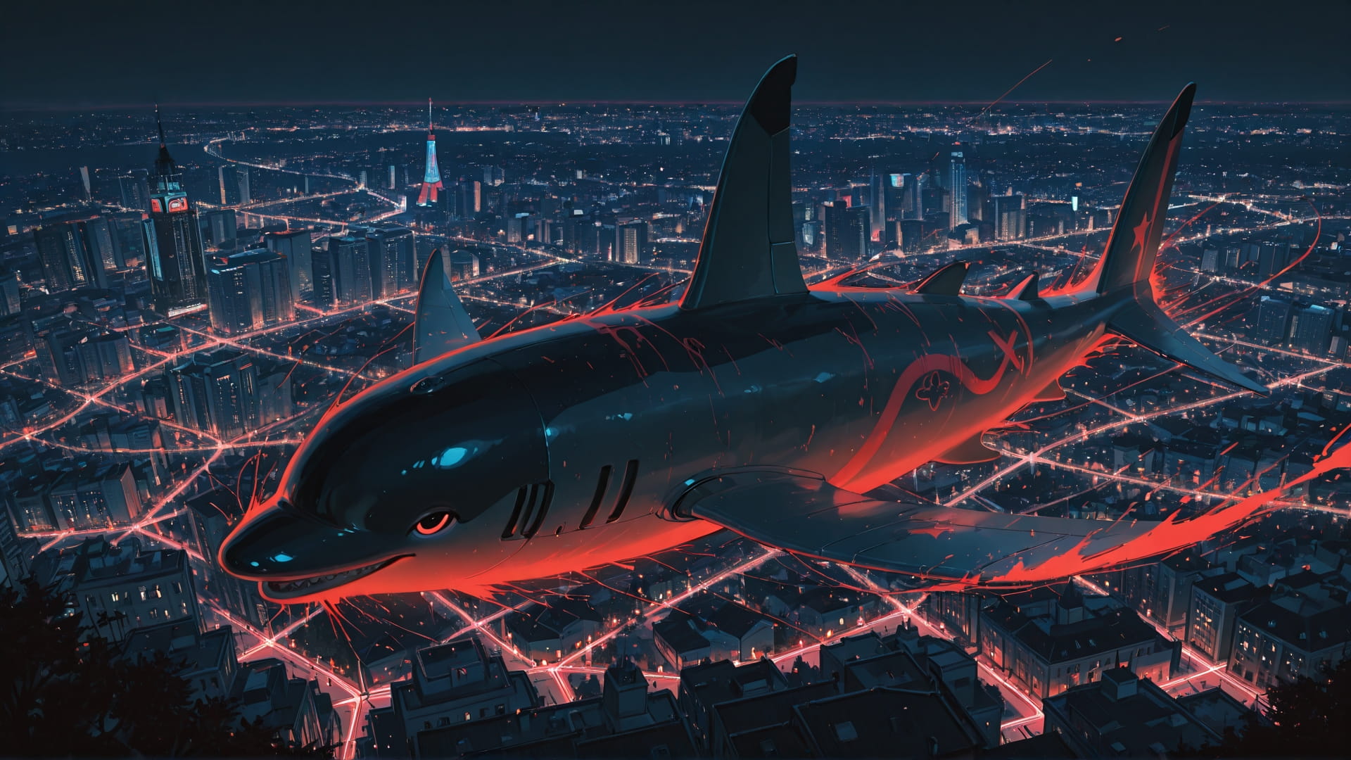 Red Night City NotesAppChic smartphone wallpaper free download, vertical 16:9 format, Red, Night, City, Spring