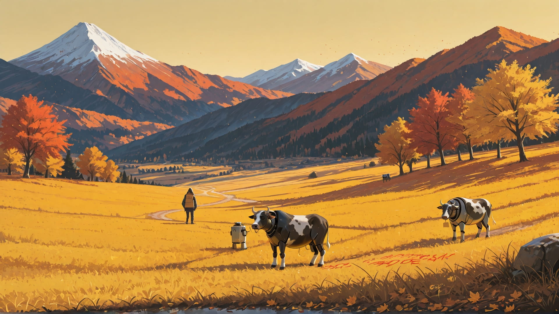 Yellow Afternoon Mountain NotesAppChic smartphone wallpaper free download, vertical 16:9 format, Yellow, Afternoon, Mountain, Autumn