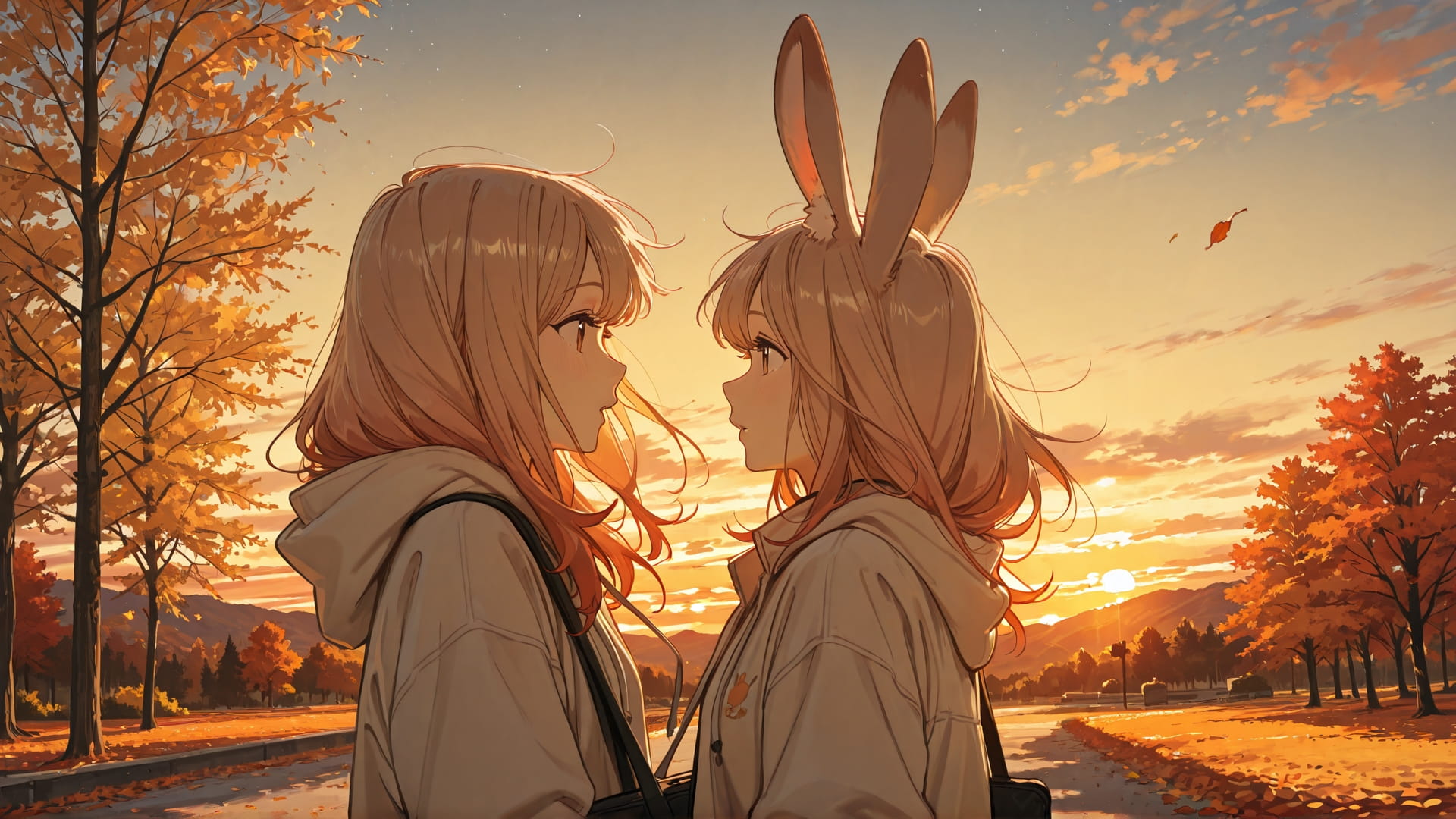 Yellow Sunset Sky NotesAppChic smartphone wallpaper free download, vertical 16:9 format, Yellow, Sunset, Sky, Autumn