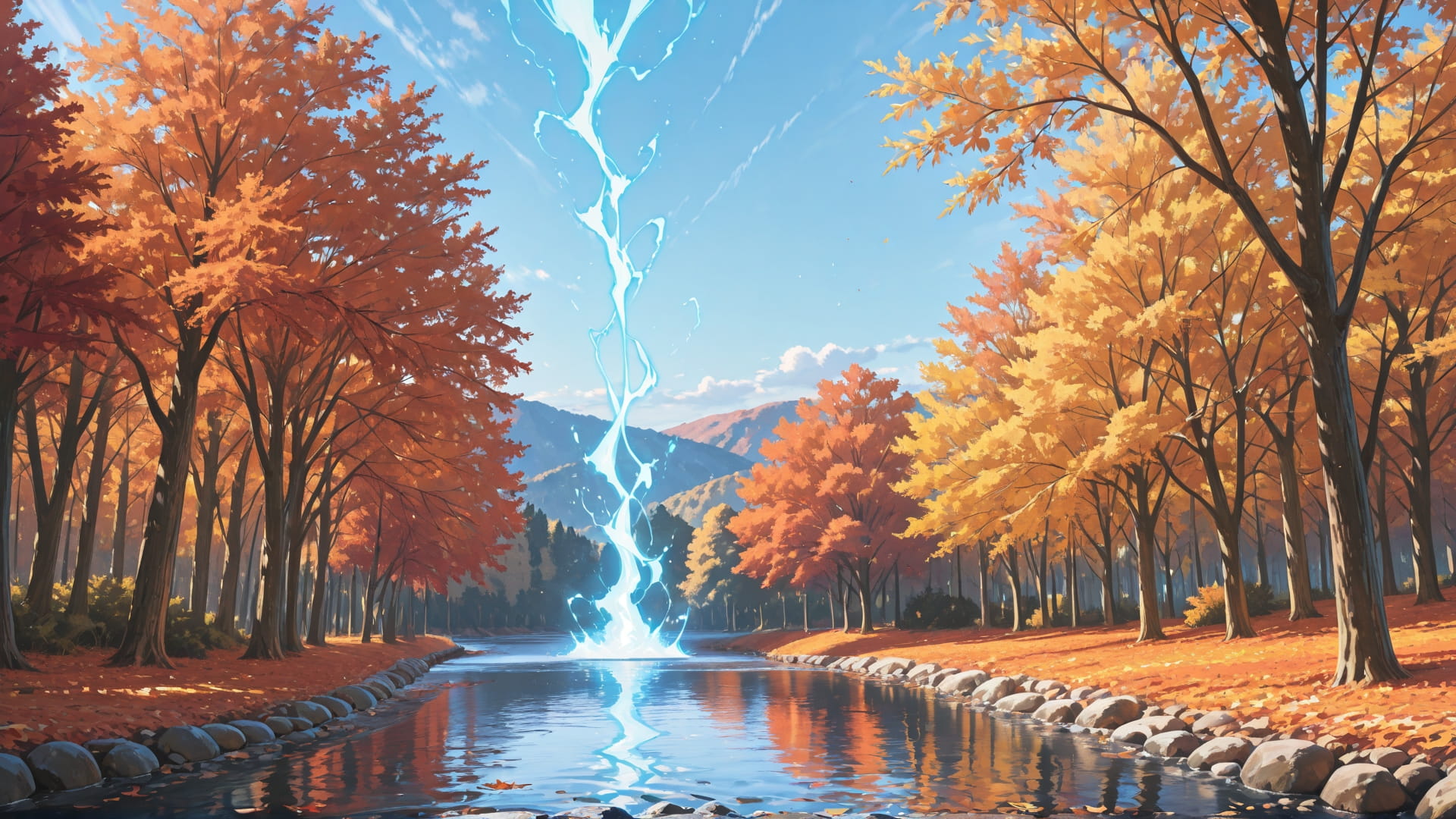 Blue Afternoon Sea Nuclear smartphone wallpaper free download, vertical 16:9 format, Blue, Afternoon, Sea, Autumn 001