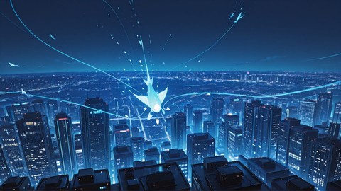 Blue Night City Nuclear smartphone wallpaper free download, vertical 9:16 format, Blue, Night, City, Summer