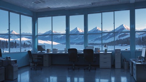 Blue Afternoon Mountain Office smartphone wallpaper free download, vertical 9:16 format, Blue, Afternoon, Mountain, Winter